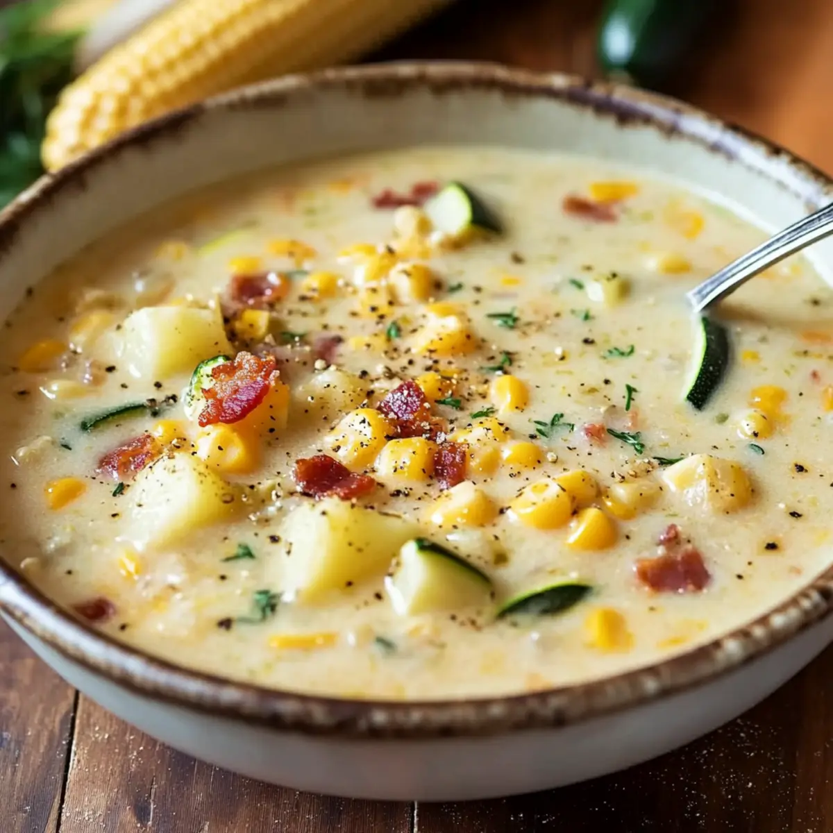 Summer Corn and Zucchini Chowder