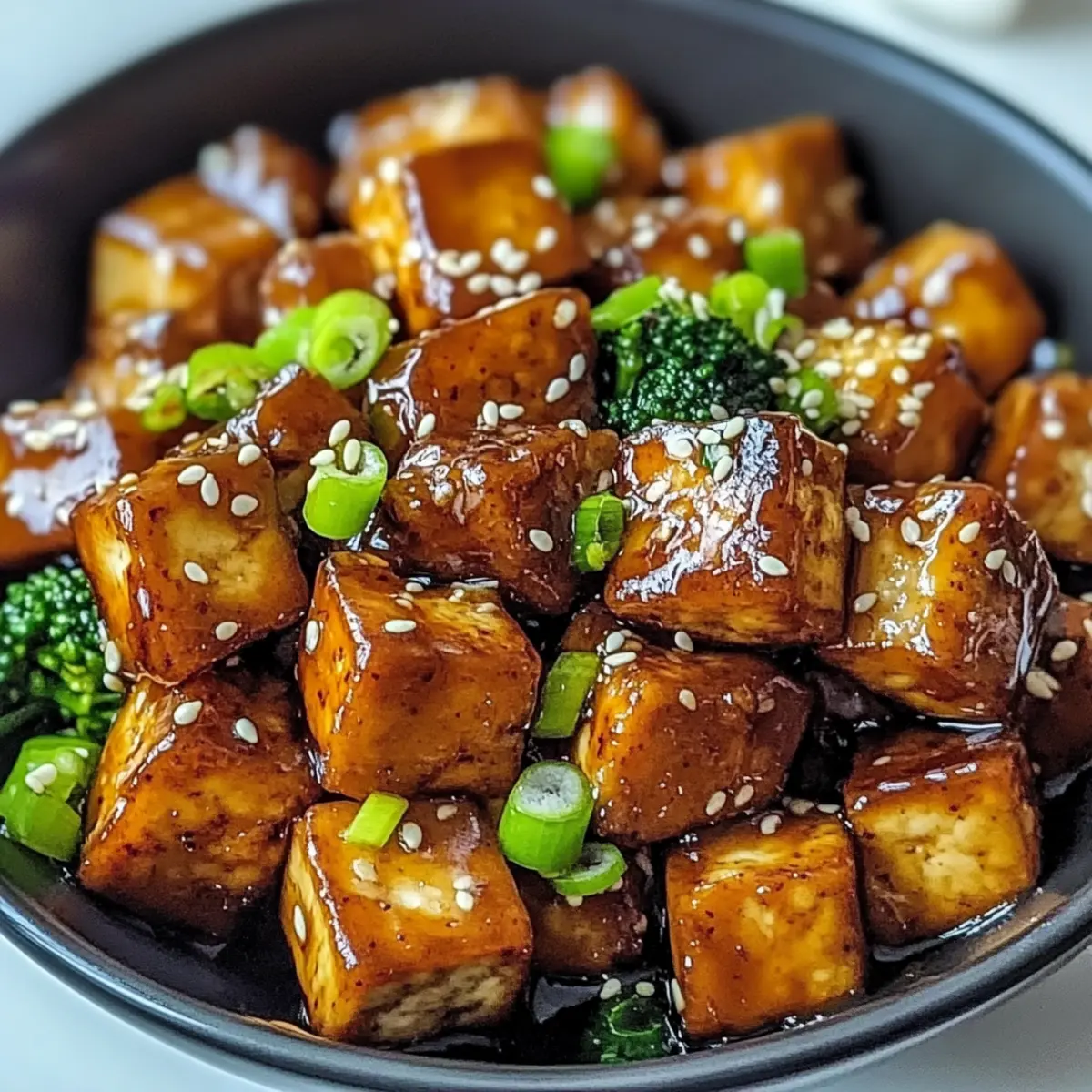 Crispy Honey Garlic Tofu