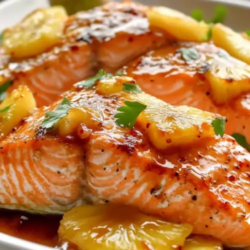 Baked Pineapple Salmon