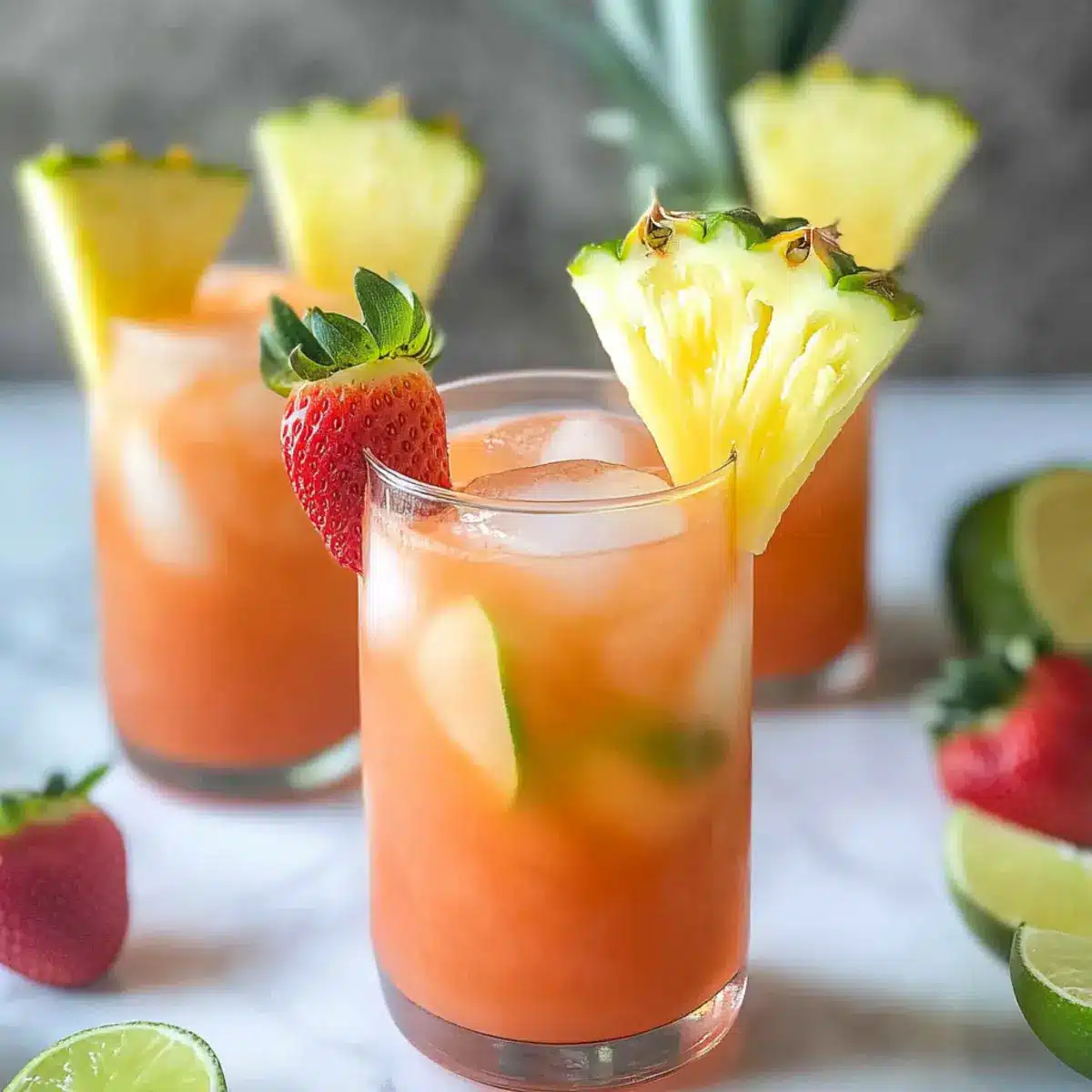 Pineapple Strawberry Agua Fresca