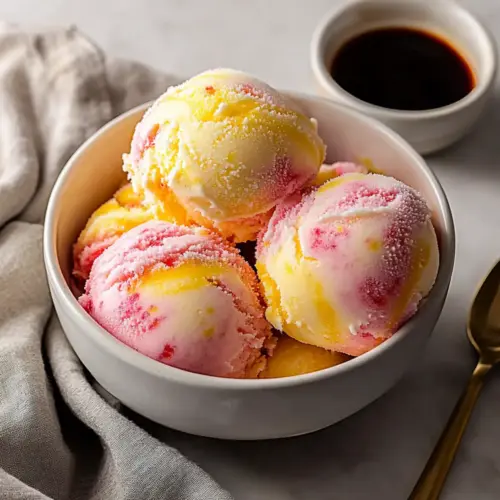 Coconut Mango Strawberry Sorbet