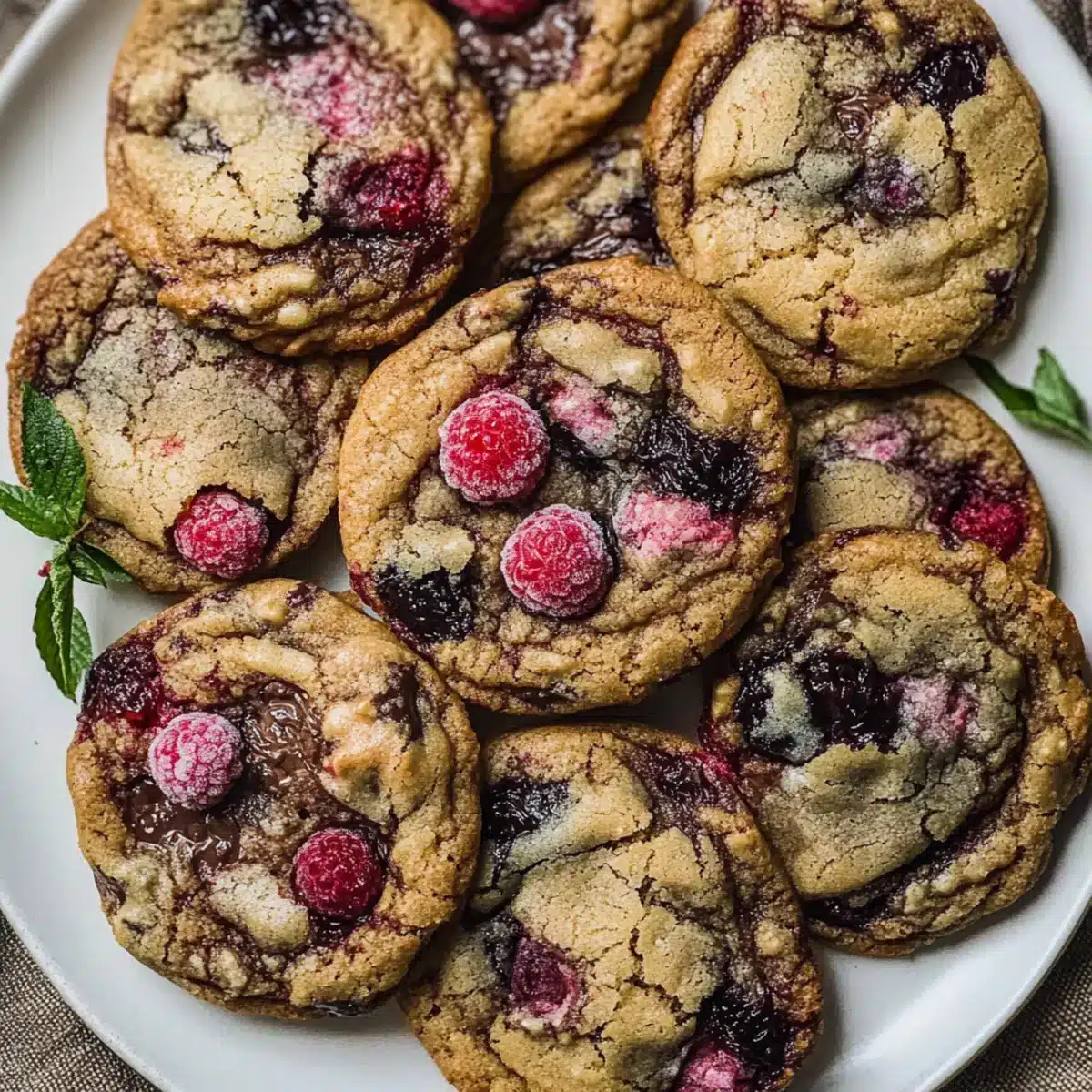 Raspberry Chocolate Chip Cookies