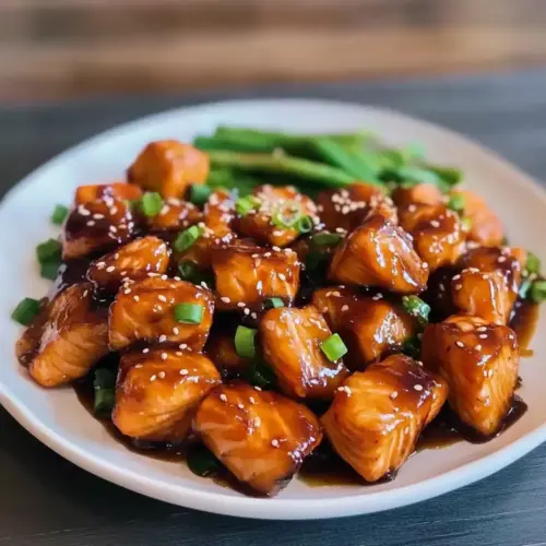 Ginger Glazed Salmon Bites