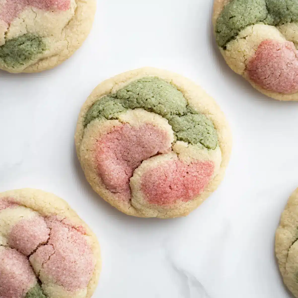 Strawberry Matcha Neapolitan Cookies
