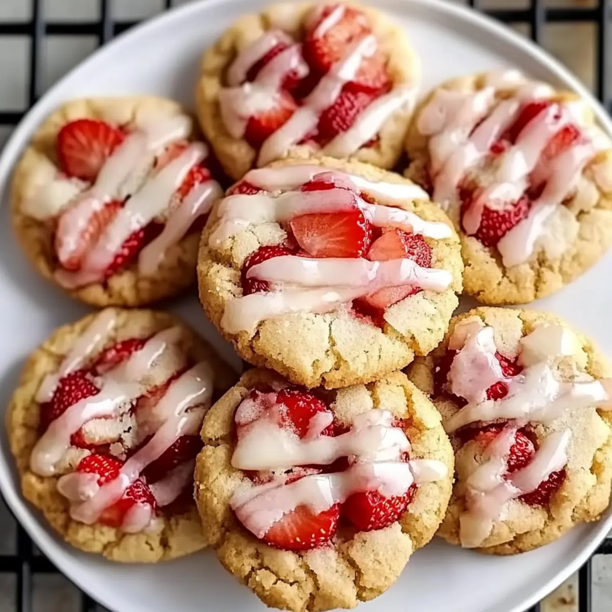 Strawberry Shortcake Butter Cookies