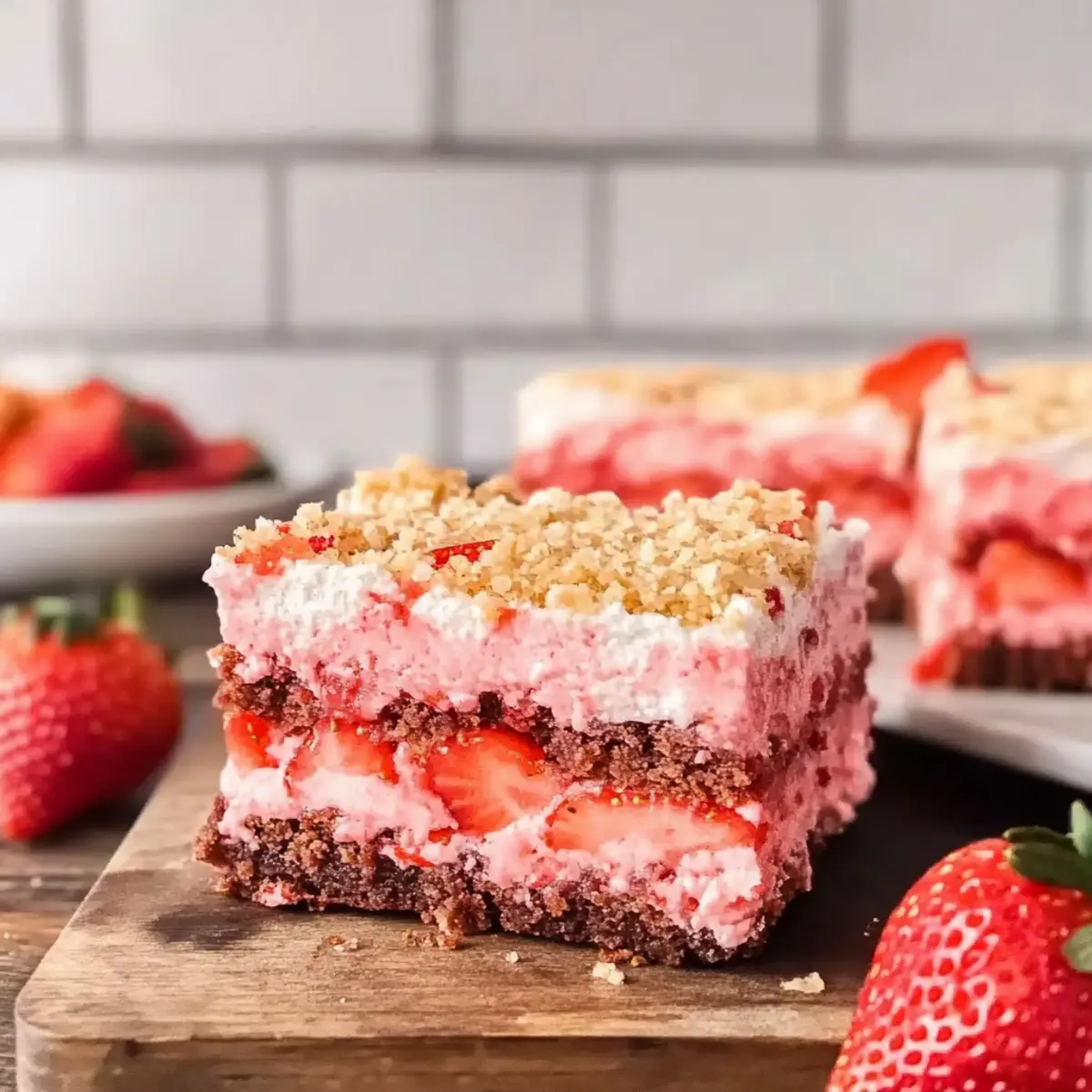 Strawberry Crunch Brownies