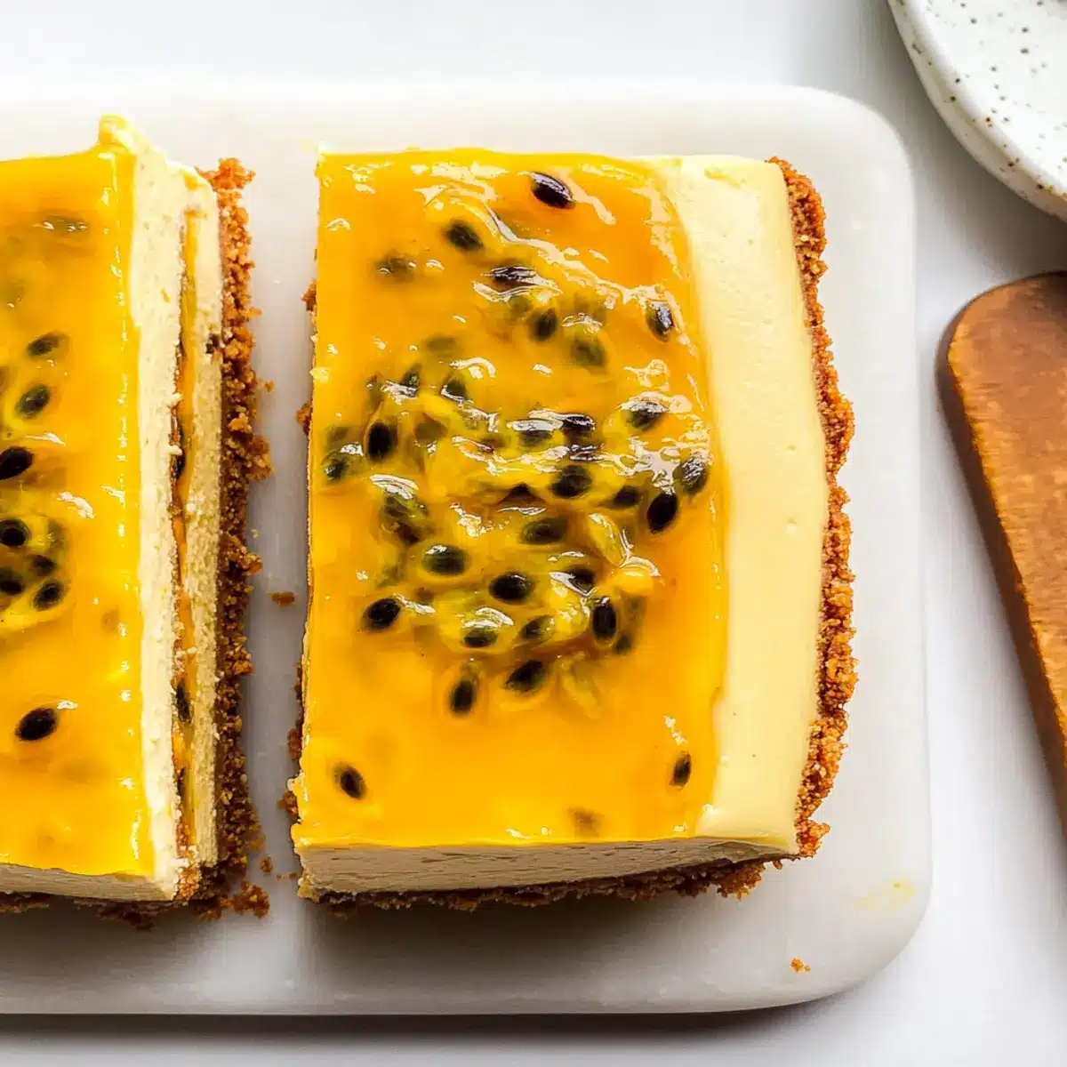 No Bake Passion Fruit Cheesecake