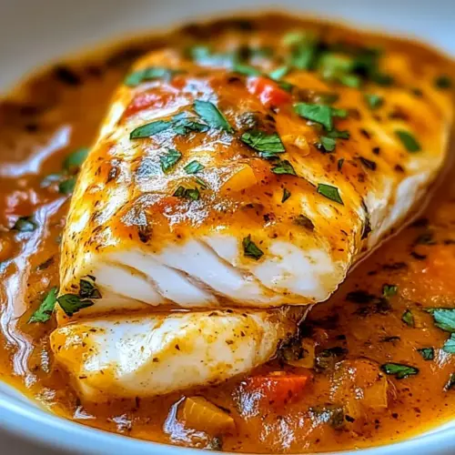 Tilapia in Roasted Pepper Sauce