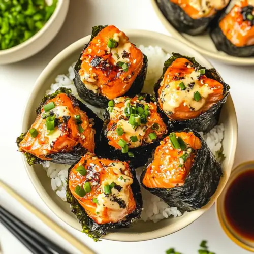 Baked Salmon Sushi Cups