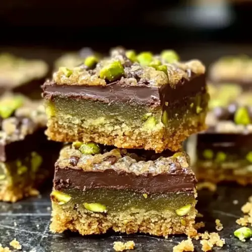 Brown Butter Dubai Pistachio Chocolate Chip Cookie Bars 🍪