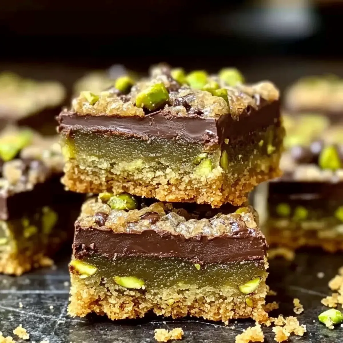 Brown Butter Dubai Pistachio Chocolate Chip Cookie Bars 🍪