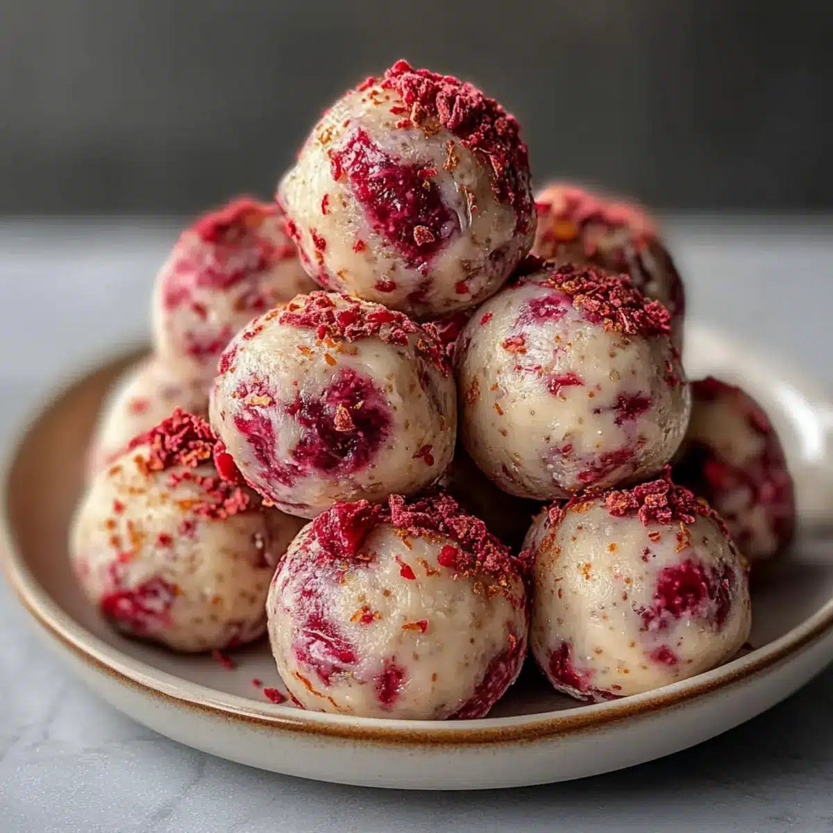 Strawberry Cheesecake Protein Balls