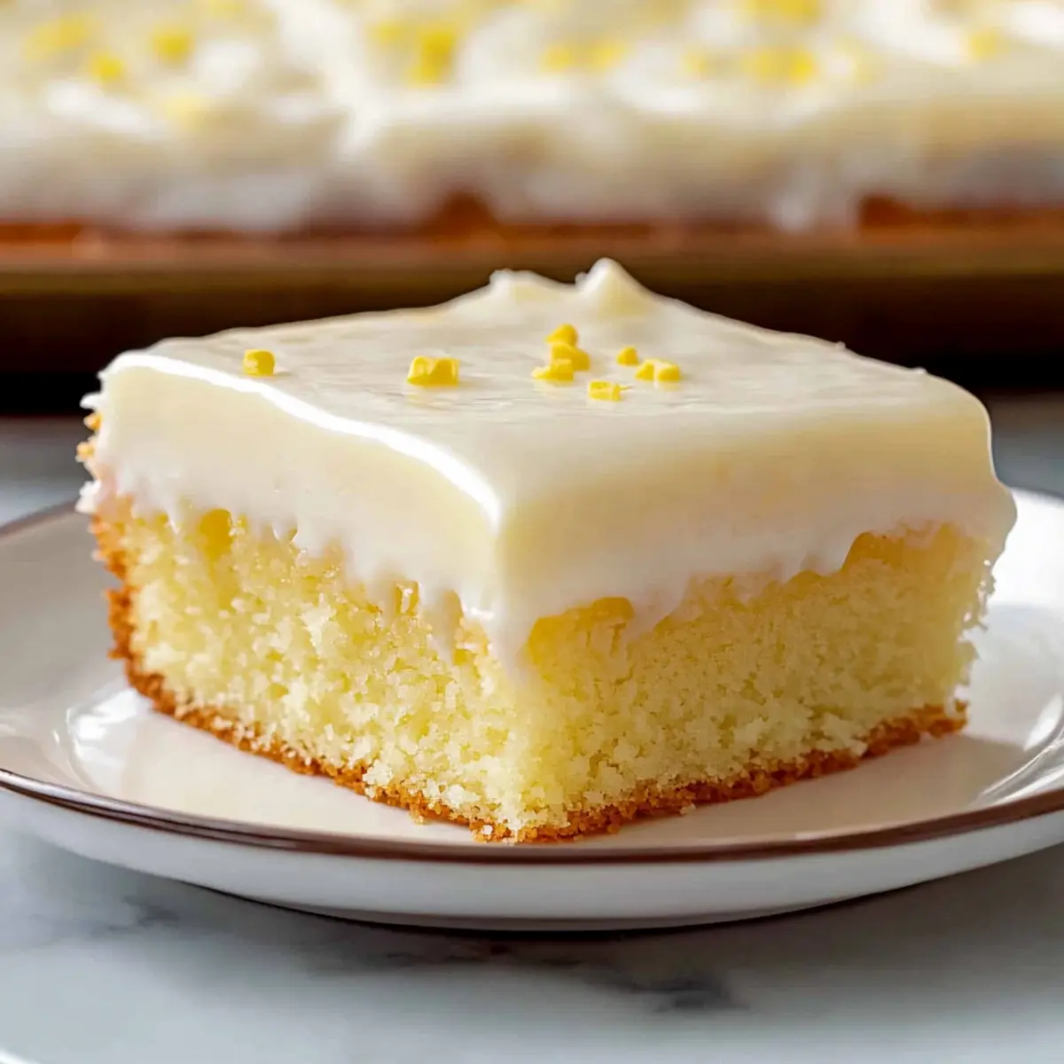 Lemonade Poke Cake
