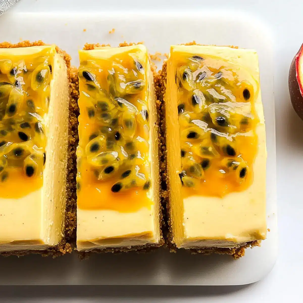 No Bake Passion Fruit Cheesecake