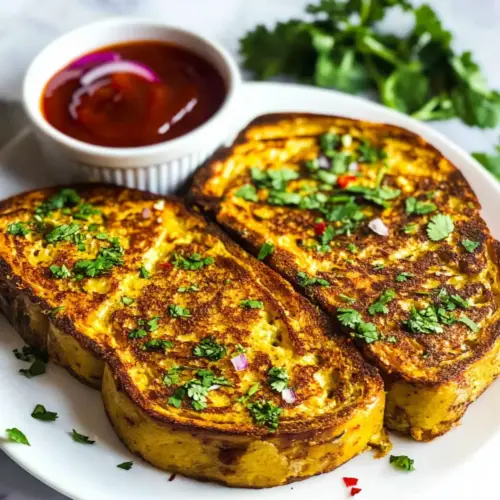 Savory Masala French Toast with Turmeric & Chili