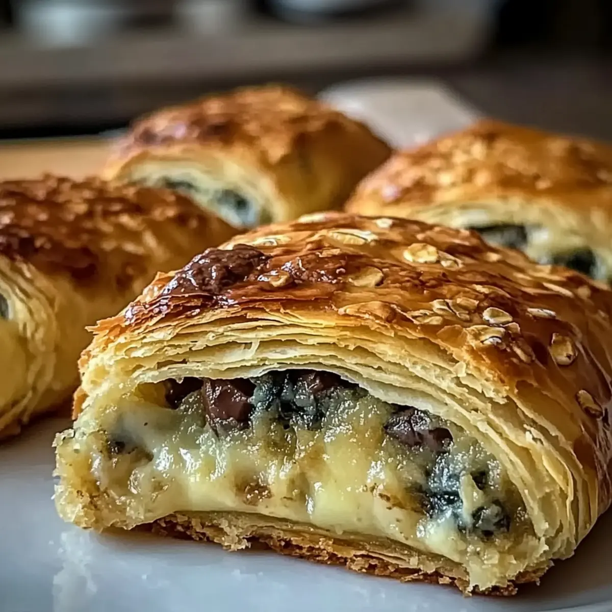 Cheese and Spinach Stuffed Pastry