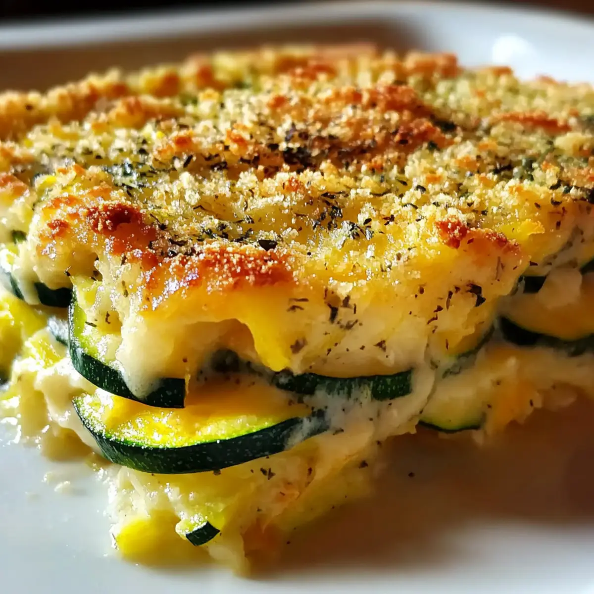 Zucchini and Yellow Squash Au Gratin